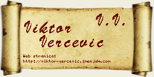 Viktor Verčević vizit kartica